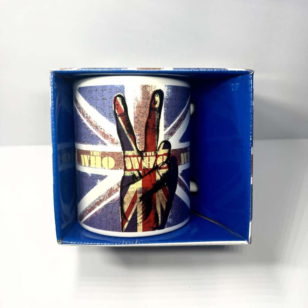 The Who 'Peace Fingers' Union Jack Flag Ceramic Coffee Mug in Gift Box